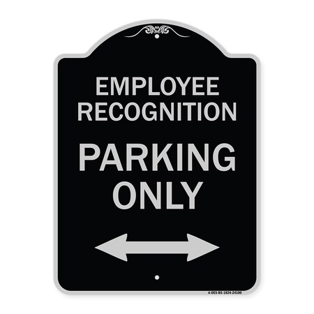 Signmission Employee Recognition Parking Only Heavy-Gauge Aluminum Architectural Sign, 24" x 18", BS-1824-24100 A-DES-BS-1824-24100